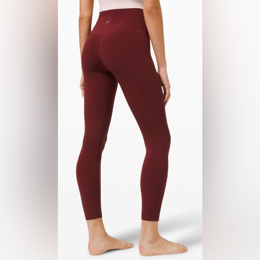 Lululemon Align Pant 25” - size 4, red merlot color